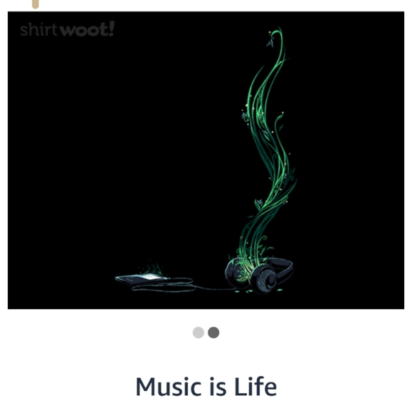 New! Music is Life canvas tote bag - Picture 2 of 4